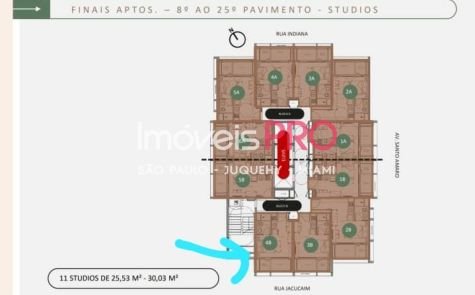 Studio em Brooklin Paulista — foto 1 (Ref. IP34580)