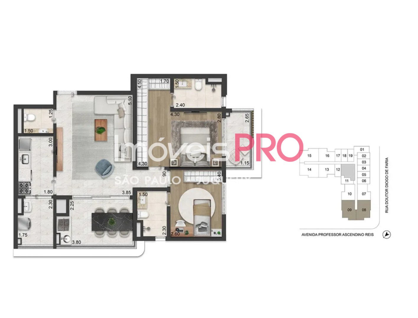Apartamento para Vender, Vila Clementino | Cód: IP40402 — 